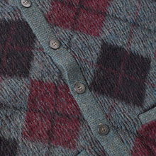 画像をギャラリービューアに読み込む, 1960-1970s Grand Leech Argyle Mohair Cardigan