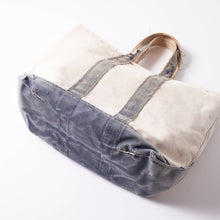 画像をギャラリービューアに読み込む, 1980s L.L.Bean BOAT AND TOTE 白紺 (GOOD FADE / size M)