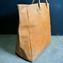 画像をギャラリービューアに読み込む, 1970-80's L.L.Bean LETHER TOTE BAG (size L or XL)