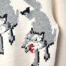画像をギャラリービューアに読み込む, 1950's 1960's ウルフ柄 カウチンセーター