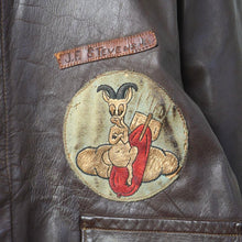 画像をギャラリービューアに読み込む, 1940's A-2 フライトジャケット スコードロンパッチ付き ROUGH WEAR製