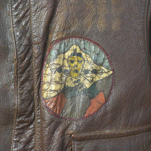 画像をギャラリービューアに読み込む, 1940's A-2フライトジャケット スコードロンパッチ付き スカル