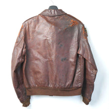 画像をギャラリービューアに読み込む, 1940's A-2フライトジャケット スコードロンパッチ付き スカル