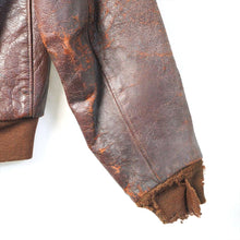 画像をギャラリービューアに読み込む, 1940's A-2フライトジャケット スコードロンパッチ付き スカル