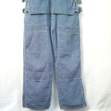 画像をギャラリービューアに読み込む, 1970's Lee ヒッコリーストライプ オーバーオール エプロン付きダブルニー