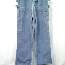 画像をギャラリービューアに読み込む, 1970's Lee ヒッコリーストライプ オーバーオール エプロン付きダブルニー