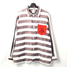 画像をギャラリービューアに読み込む, 1950's Vintage Macy's Men's Store プリズナー ボーダー パジャマシャツ