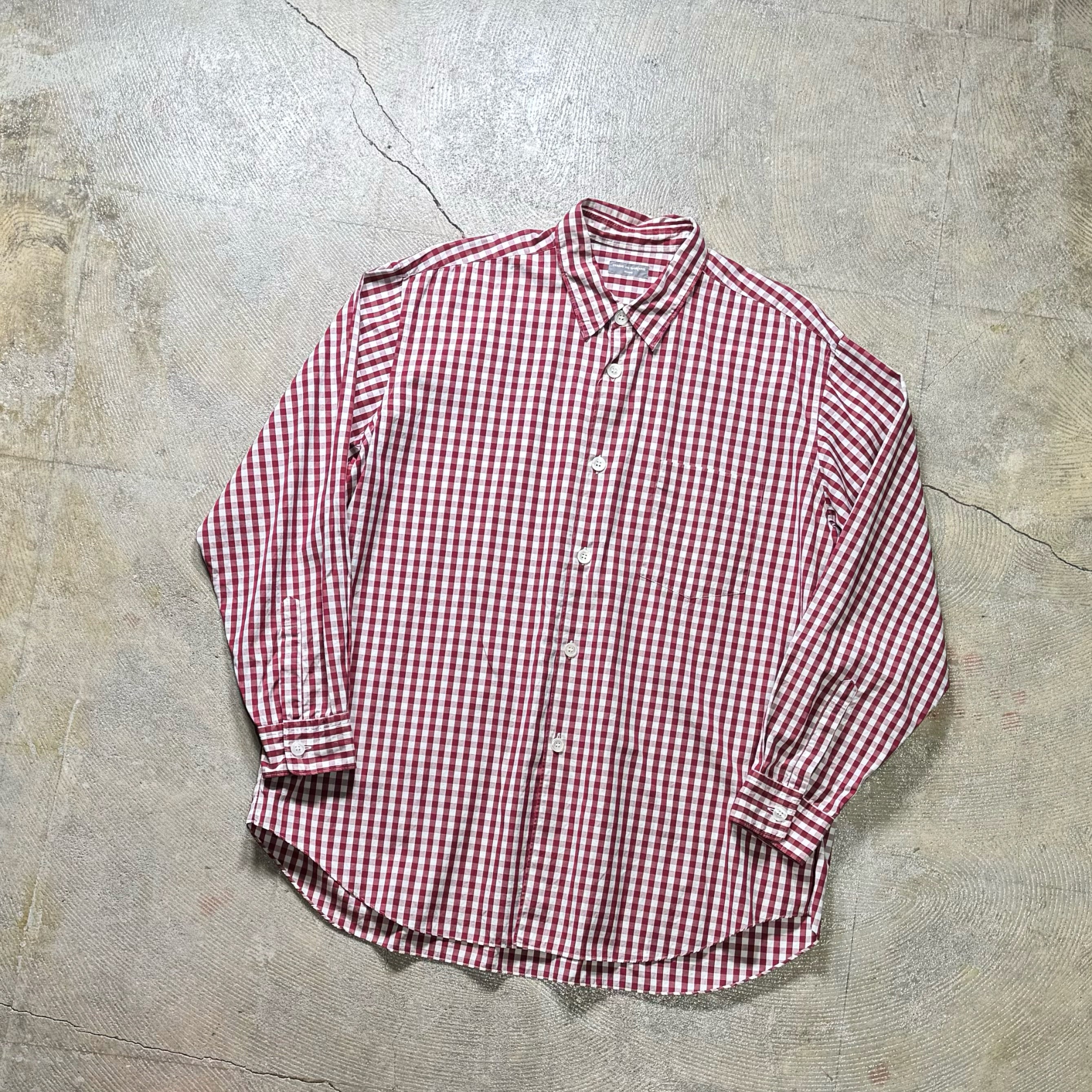 07y COMME des GARÇONS HOMME ウールチェックシャツ名作 COMME des GARCONS SHIRT 【値下げ】COMME ギンガムチェック
