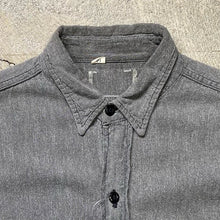 画像をギャラリービューアに読み込む, 1950-60's BLACK CHAMBRAY WORK SHIRT