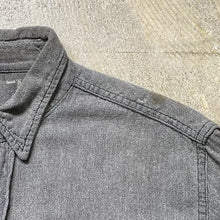 画像をギャラリービューアに読み込む, 1950-60's BLACK CHAMBRAY WORK SHIRT