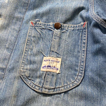 画像をギャラリービューアに読み込む, 1950's POWR HOUSE DENIM COVERALL (NICE DAMAGE & SUN FADE)