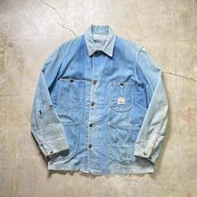 画像をギャラリービューアに読み込む, 1950's POWR HOUSE DENIM COVERALL (NICE DAMAGE & SUN FADE)