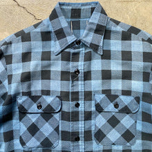 画像をギャラリービューアに読み込む, 1970's SEARS PRINT NEL SHIRT (BLACK×BLUE)