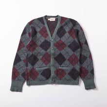 画像をギャラリービューアに読み込む, 1960-1970s Grand Leech Argyle Mohair Cardigan
