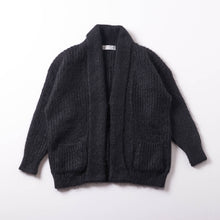 画像をギャラリービューアに読み込む, ST Michael モヘアショールカラーカーディガン BLK (MINT CONDITION )
