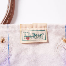 画像をギャラリービューアに読み込む, 1980s L.L.Bean レザーハンドルトート  (ナチュラル×ラベンダー / size M)
