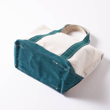 画像をギャラリービューアに読み込む, 1990s L.L.Bean BOAT AND TOTE 白緑 (GOOD CONDITION / size S)
