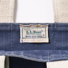画像をギャラリービューアに読み込む, 1980s L.L.Bean デラックストート 紺緑 (size M)
