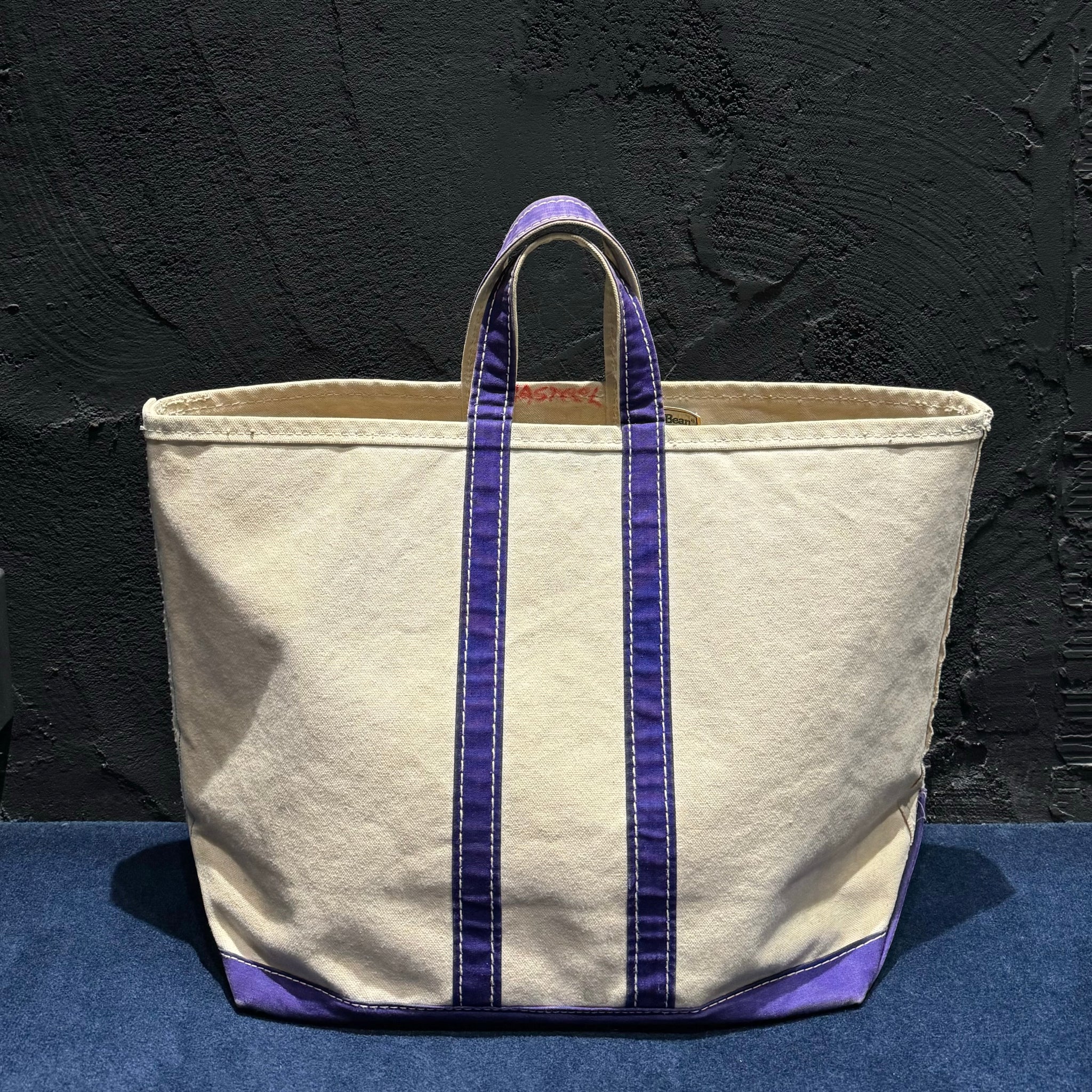 L.LBEAN BOAT AND TOTE パープル　ラージサイズ Vintage 1960s LL BEAN Boat and Tote Violet Purple Canvas