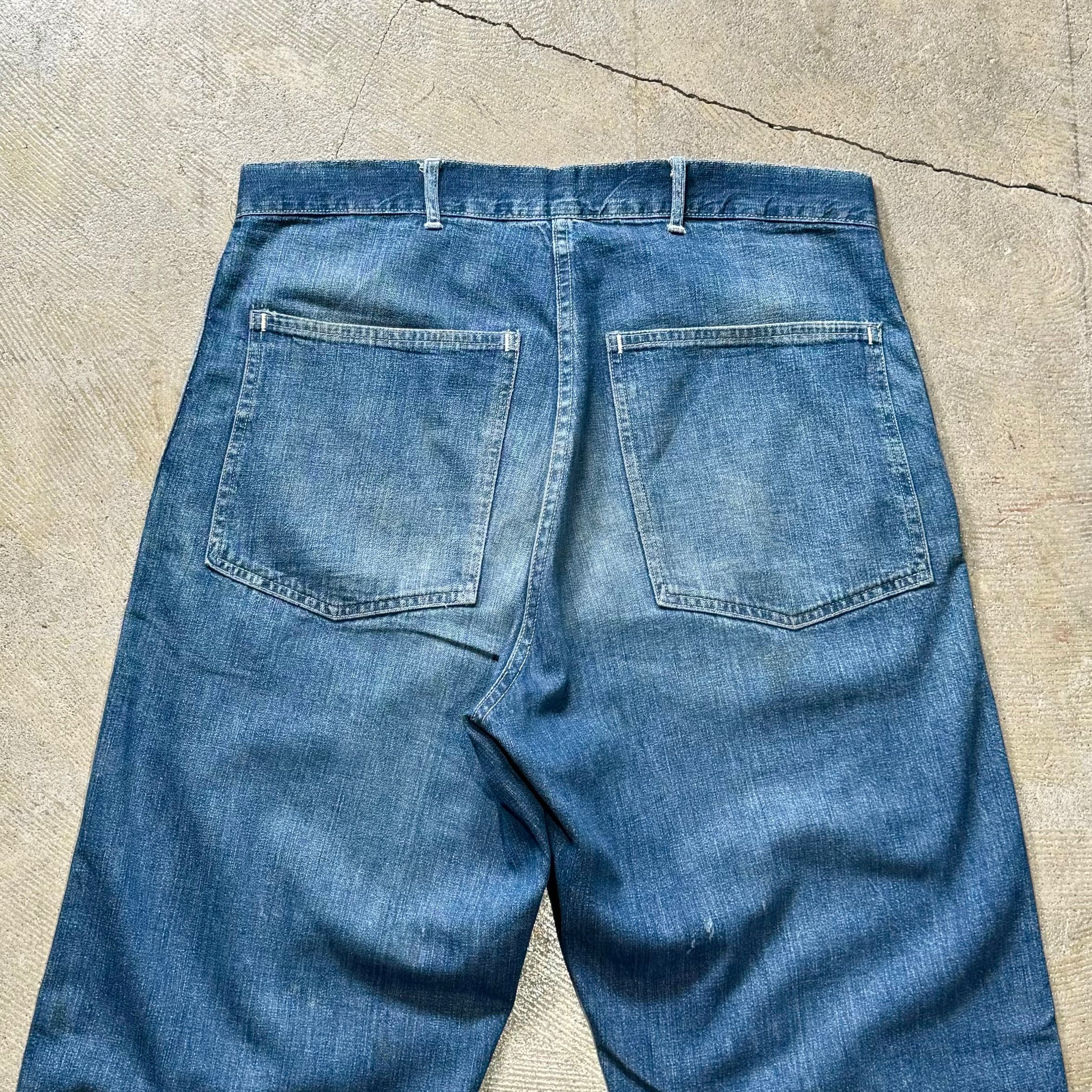 40s US ARMY M-41 デニムパンツ　ミリタリー　ヴィンテージ US ARMY M-41 DENIM TROUSERS 40S 「NON WASH、表記W40 L32