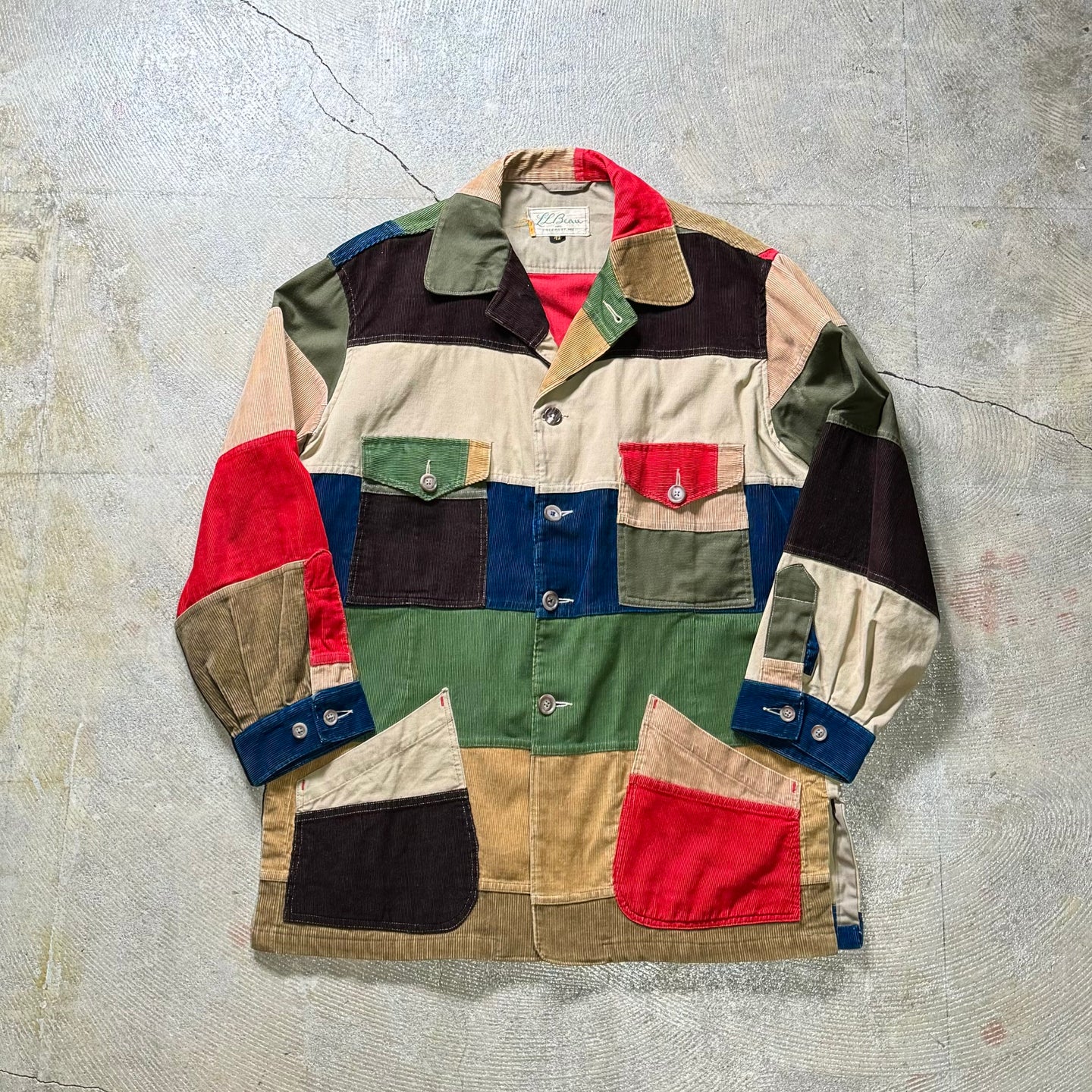 1960-70's L.L.Bean Crazy Pattern Safari Jacket (GOOD CONDITION / size 42)