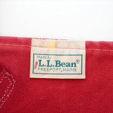 画像をギャラリービューアに読み込む, 1980s L.L.Bean レザーハンドルトート レッド×ホワイト (size L)
