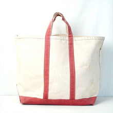 画像をギャラリービューアに読み込む, 1970s L.L.Bean BOAT AND TOTE ホワイト×レッド (size L)
