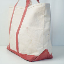画像をギャラリービューアに読み込む, 1970s L.L.Bean BOAT AND TOTE ホワイト×レッド (size L)
