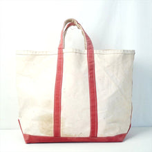 画像をギャラリービューアに読み込む, 1970s L.L.Bean BOAT AND TOTE ホワイト×レッド (size L)
