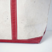 画像をギャラリービューアに読み込む, 1970 L.L.Bean  BOAT AND TOTE ホワイト×レッド 筆記体タグ
