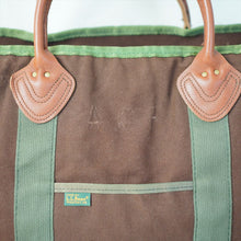 画像をギャラリービューアに読み込む, 1980s L.L.Bean レザーハンドル キャンバストート ブラウン
