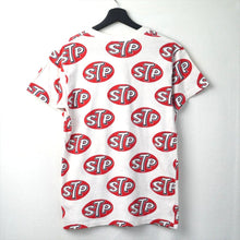 画像をギャラリービューアに読み込む, 1970's STP 総柄Tシャツ HANESボディ 染み込みプリント
