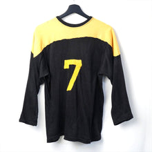 画像をギャラリービューアに読み込む, 1940's～1950's RAYON×COTTON FUTTOBALL T-SHIRTS BLACK×YELLOW
