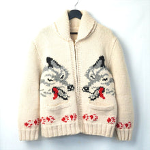 画像をギャラリービューアに読み込む, 1950's 1960's ウルフ柄 カウチンセーター
