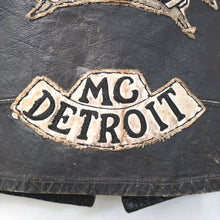 画像をギャラリービューアに読み込む, 1960's PERSERCUTED DETROIT レザーMCベスト スカル＆アイアンクロス
