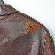 画像をギャラリービューアに読み込む, 1940's A-2フライトジャケット スコードロンパッチ付き スカル
