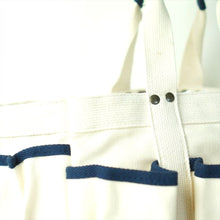 画像をギャラリービューアに読み込む, 2000's EDDIE BAUER  OLD ガーデントート ホワイト×ネイビー GOOD CONDITION
