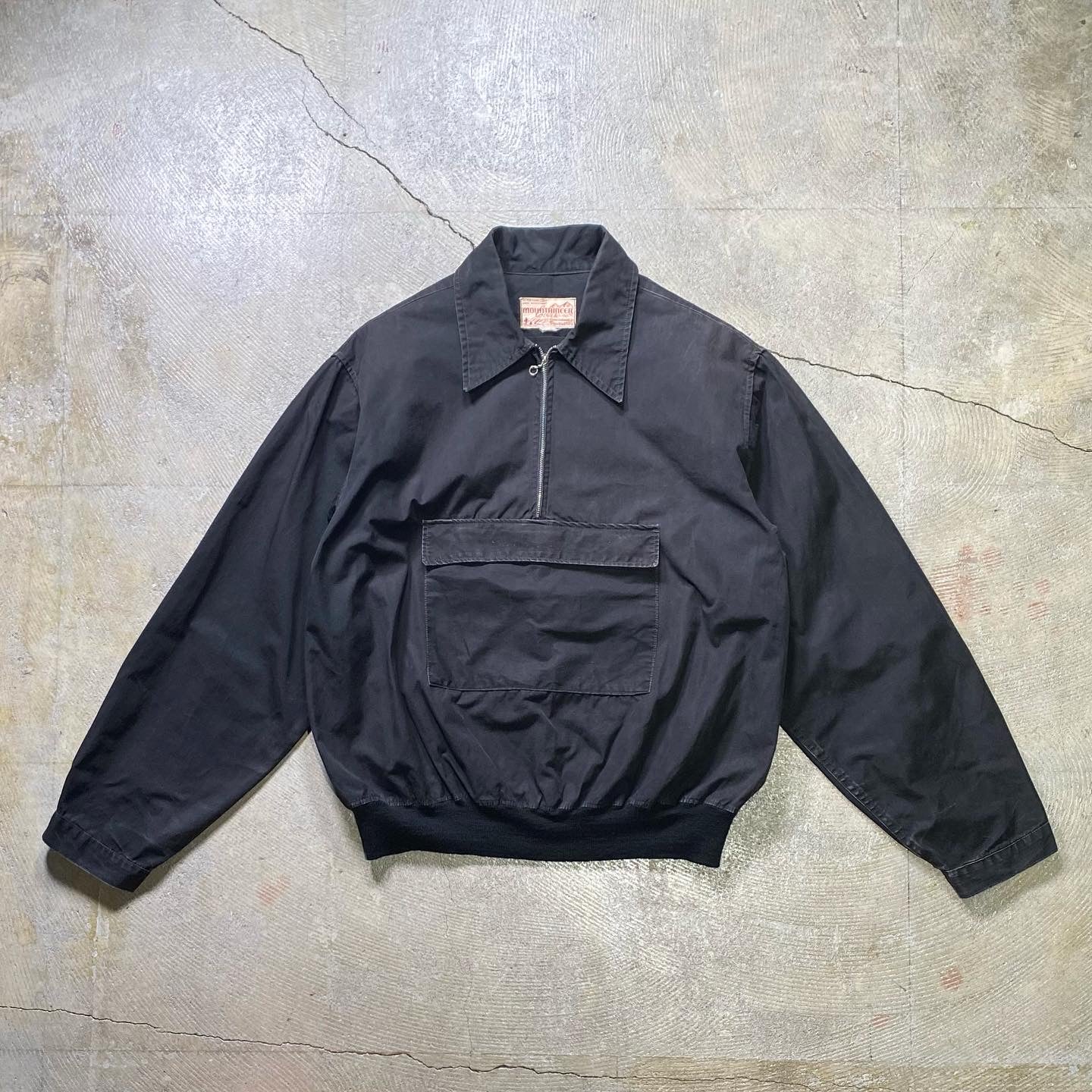 1940-50's Sun Valley Cotton Pullover Jacket (BLACK / GOOD DESIGN)