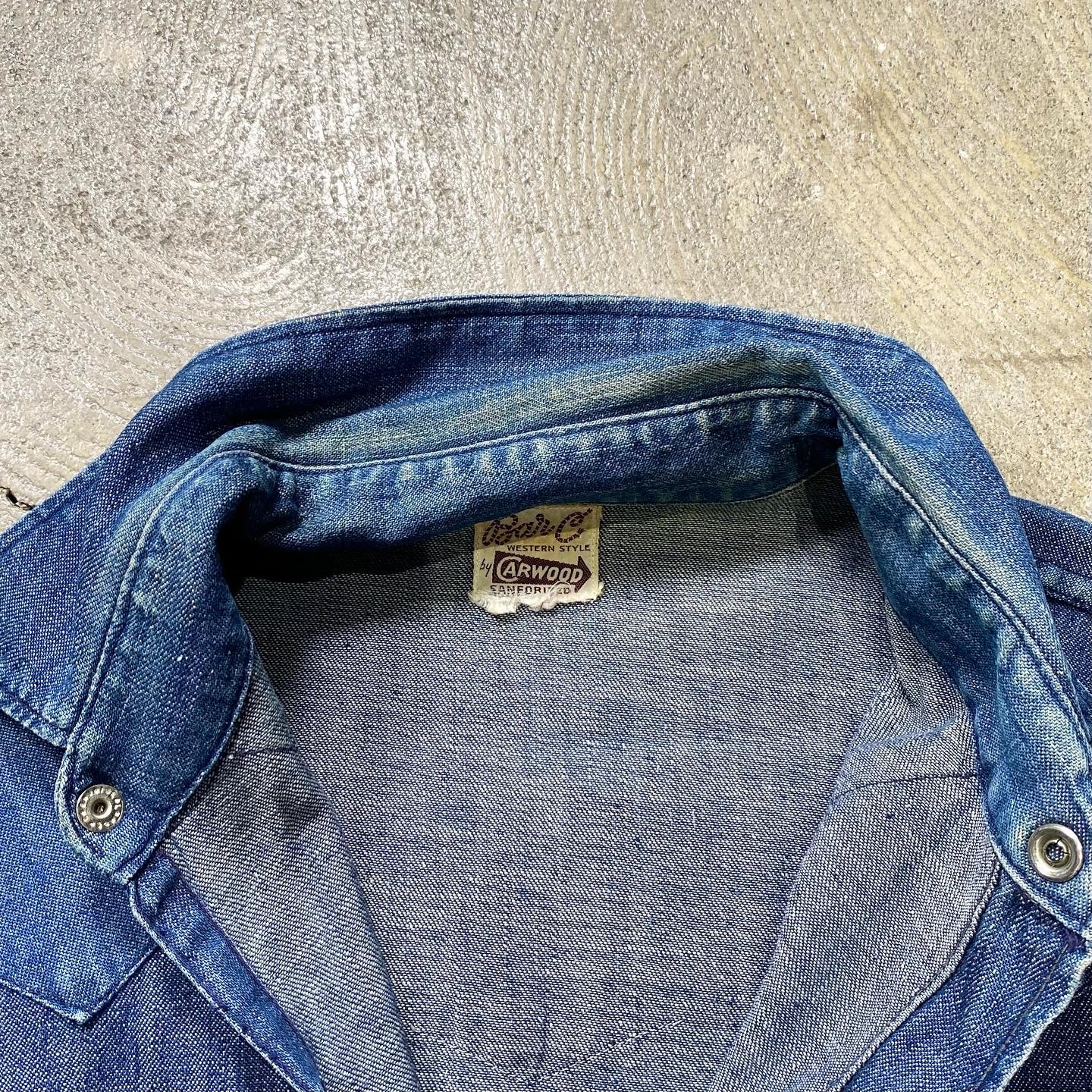 トップス 50s Bar C\" DENIM WESTERN SHIRT 1950-60's BAR C DENIM WESTERN SHIRT – LEAD