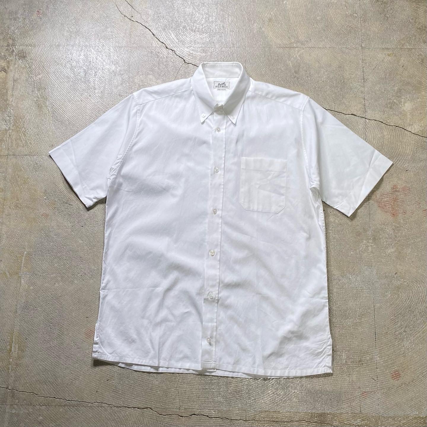 HERMES S/S BD SHIRT (MADE IN FRANCE / GOOD CONDITION)