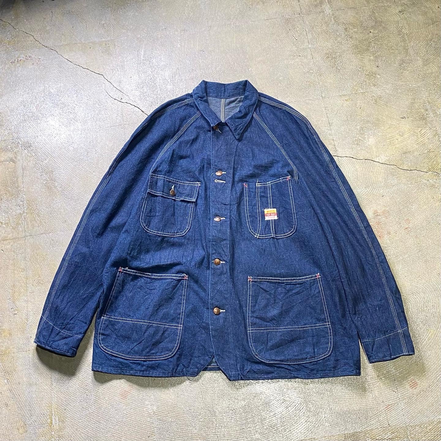 1950's PAY DAY  DENIM COVERALL (GOOD CONDITION / BIG SIZE)