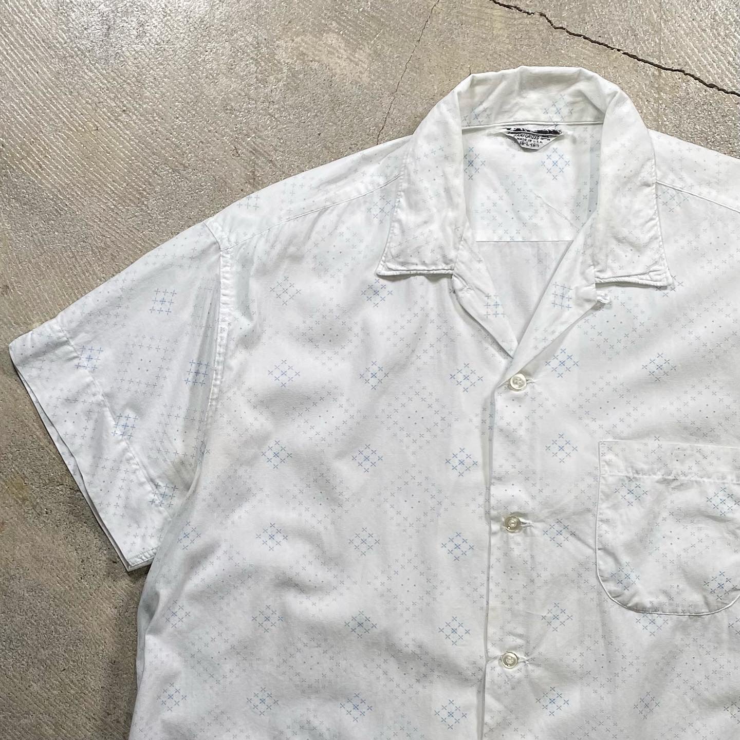 1950-60's Hollywood S/S COTTON SHIRT (size L)