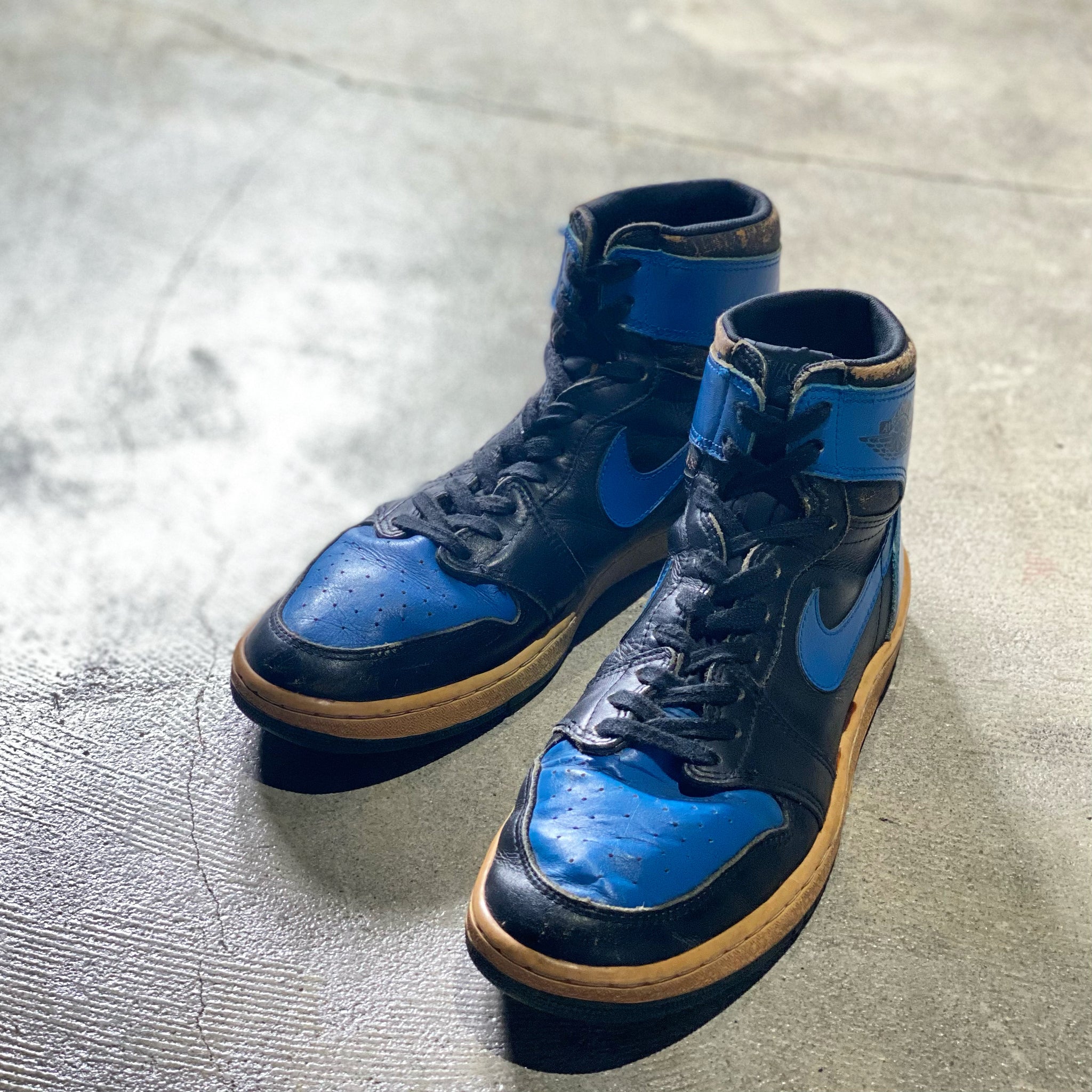 Nike Air Jordan 1 青/黒 レザー シューズ 僕らはみんな