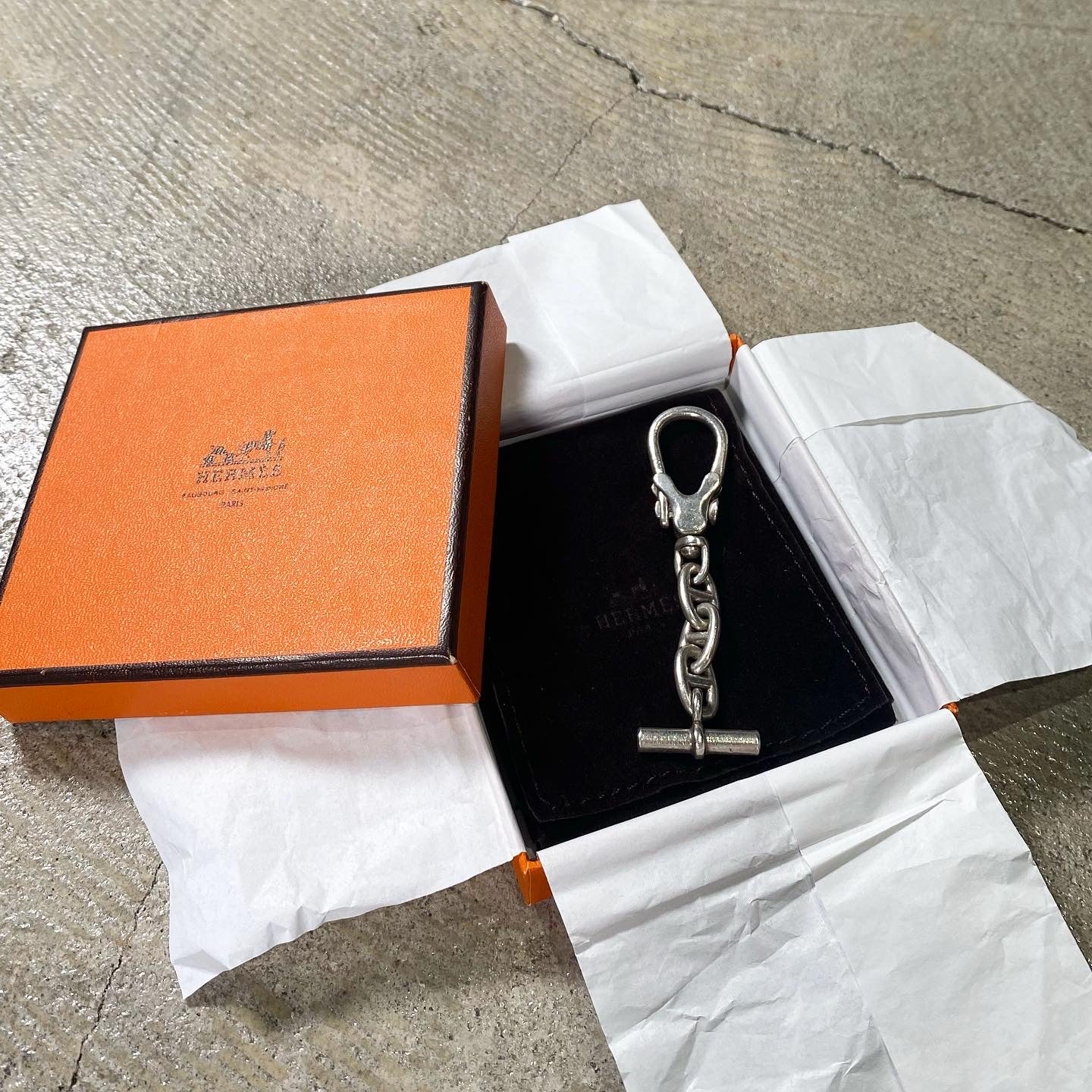 1980-90's HERMES Chaine d'Ancre Key Chain
